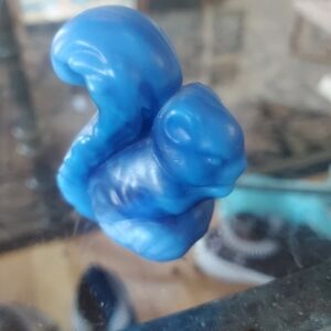 Vintage Boyd Millenium Satin Blue Sammy The Squirrel Figurine 3"